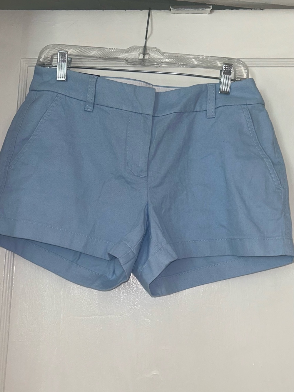 J. Crew Light Blue High-Waist Chino Shorts size 4 NWT